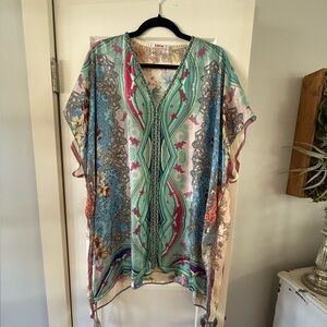 Johnny Was 100% SILK Bathing Suit Coverup Size XL, Excellent Condition